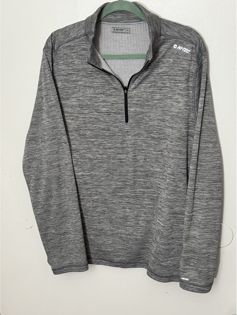 Hi-Tec Men’s Thermal Gray 1/4 Zip Pullover-Size XL-Dri Fit